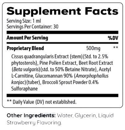 LipoSLend Supplement Facts